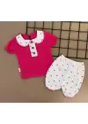 6/12 Ay Düğme Detaylı Yakalı Bebek Takımı