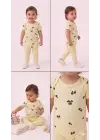 6/18 Ay Baskılı Zıbınlı Penye Bebek Takımı