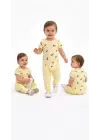 6/18 Ay Baskılı Zıbınlı Penye Bebek Takımı