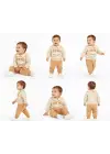 6/24 Ay Bebe Yakalı Penye Bebek Takımı