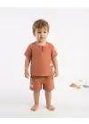 6/24 Ay İp Yakalı Müslin Kumaş Bebek Takımı