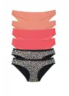 Çarpıcı Likralı Kadın Slip Külot Eşsiz Leopar Pudra Fuşya