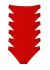 Modern Likralı Kadın Slip Külot Kırmızı Set