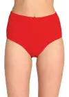 6 Adet Tutku Kadın Yüksek Bel   Kalın Lastik Külot Kırmızı