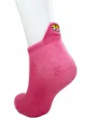 Emoji Desen Nakış Baskılı Kadın Pamuklu Bilek Çorap