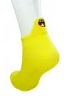 Emoji Desen Nakış Baskılı Kadın Pamuklu Bilek Çorap