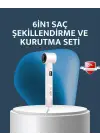 6-in-1 Saç Şekillendirme Seti Yüksek Hızlı Motor Negatif İyon Lcd Ekran