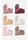 Omarı Yumuşak Penye 6lı Kaymaz Sneaker Çorap Seti