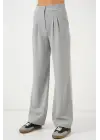 6638 Yüksek Bel Palazzo Pantolon - A.Gri