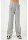 6638 Yüksek Bel Palazzo Pantolon - A.Gri
