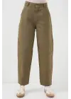 6703 Yüksek Bel Kot Pantolon - Haki