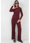 6708 Düşük Omuz Alt Üst Takım - Bordo