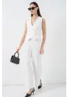 6709 Yelek Pantolon İkili Takım - B.Beyaz