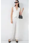 6709 Yelek Pantolon İkili Takım - B.Beyaz