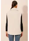 6793 Peluş Yelek - Beyaz