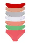 Göz Alıcı Likralı Kadın Slip Külot Set 7-Pack