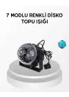 7 Renk Modlu Müzik Sensörlü Disko Topu – Led Işıklı Parti Aydınlatması