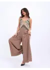 Omarı Şık Kahve Rengi Tulum Modası