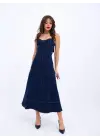 Omarı Kadın Mavi Kot Elbise