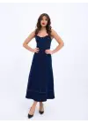 Omarı Kadın Mavi Kot Elbise