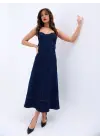Omarı Kadın Mavi Kot Elbise