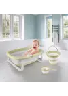 Omarı Katlanabilir Üçlü Bebek Banyo Seti - Gri Renkli