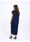 Omarı Kadın Mavi Kot Elbise