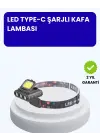 800 Lumen Led Kafa Lambası Cob Ve Xpe Led Type C Şarjlı Ayarlanabilir