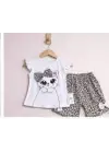 9/24 Ay Leopar Kedi Baskılı Bebek Takımı