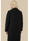 9085 Oversize Kaşe Kaban - D. Siyah