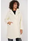 9148 Oversize Peluş Kaban - Ekru