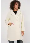 9148 Oversize Peluş Kaban - Ekru