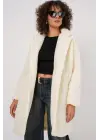 9148 Oversize Peluş Kaban - Ekru