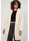 9148 Oversize Peluş Kaban - Ekru