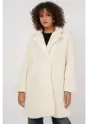 9148 Oversize Peluş Kaban - Ekru