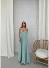 Aerobin uzun elbise çağla yeşili pt