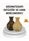 Ahşap Desenli 130 Ml Aromaterapi Difüzör Sessiz Ve Usb Bağlantılı