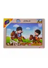 Omarı Ahşap Eğitici Puzzle Sporlar
