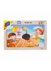 Omarı Ahşap Eğitici Puzzle Sporlar