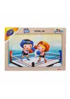 Omarı Ahşap Eğitici Puzzle Sporlar