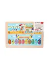 Omarı Doğa Temalı Ahşap Eğitici Puzzle - Yaz Mevsimi