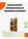Ahşap Tarzı Kablosuz Hoparlör 5w Güçlü Bass Tf Usb Aux