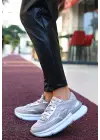 Aleh Gri Cilt Bağcıklı Spor Ayakkabı
