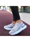 Aleh Gri Cilt Bağcıklı Spor Ayakkabı