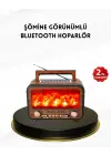 Alev Işığı Efektli Solar Bluetooth Hoparlör Radyo Destekli Taşınabilir Model