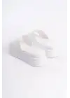 Modern Rahat Tabanlı Beyaz Bayan Terlik