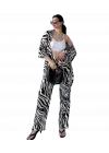 Alt Üst Takım Kimono- Zebra  Desenli