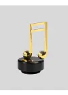 Altın Nota Figürlü Dönen Müzik Kutusu Dekoratif Music Box