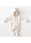 Omarı Yumuşak Bebe Tulumu Ekru Rengi