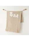 Omarı Yumuşak Triko Battaniye 85x100 Beige Melange